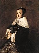 Portrait of a Seated Woman Holding a Fan